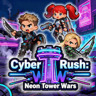 赛博狂飙：霓虹塔之战（Cyber Rush: Neon Tower Wars）游戏