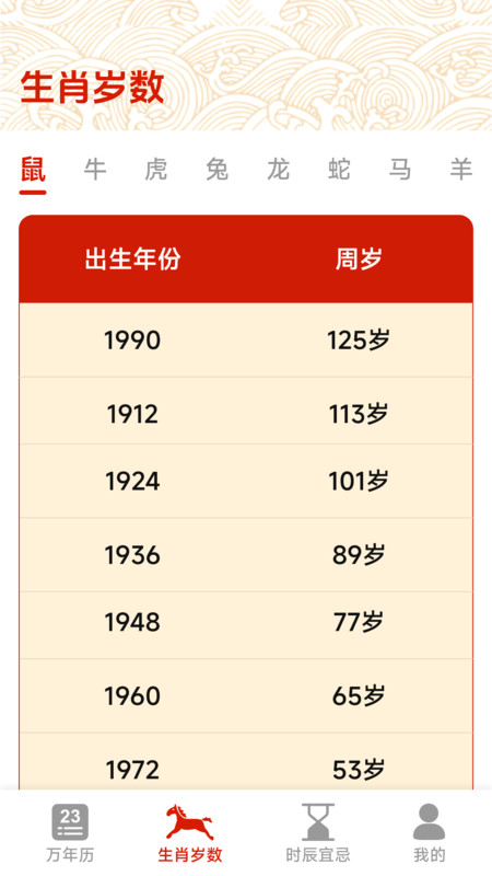 中福万年历app图2