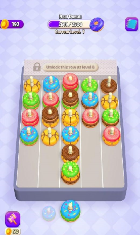 堆叠甜甜圈游戏